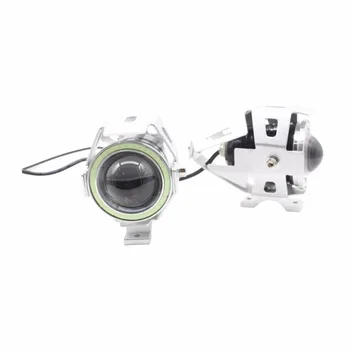 

2pcs Motorcycle LED Headlight Fog Light W/ Switch C-REE LED U7 125W 3000LM Devil Angel Eye Running Driving Light Spot