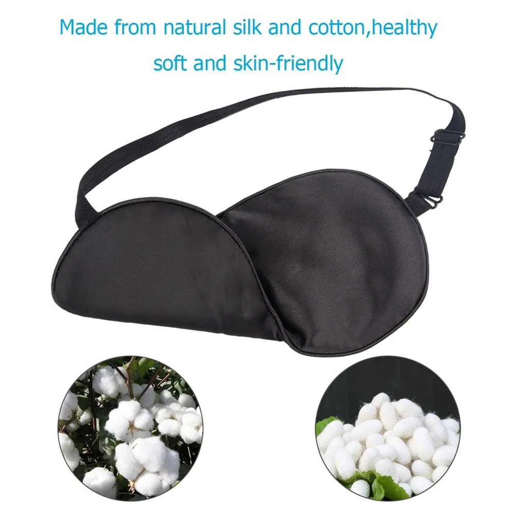 1Pcs Silk Sleep Mask Sleeping Eyeshade Cover Health Care Wellness Eye Patches Night Sleep Aid Eyemask For Men Women