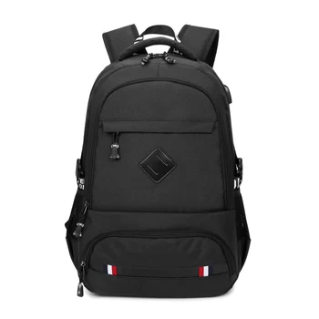 

2019 New Travel Business Backpack Nylon Double Shoulder School Bag with USB Charging Port Fits 15.6 Inch Laptop Notebook