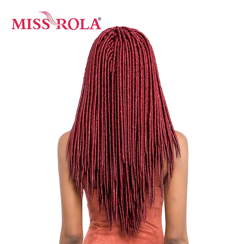 Miss Rola 18inch Faux Locs Synthetic Braiding Hair Extensions BUG# Kanekalon Low Temperature Fiber Crochet Braids Hair 5pc a lot