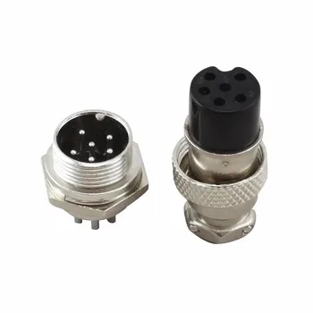 

10PCS/LOT Good Quality GX16 6PIN Aviation Plug Socket Connector