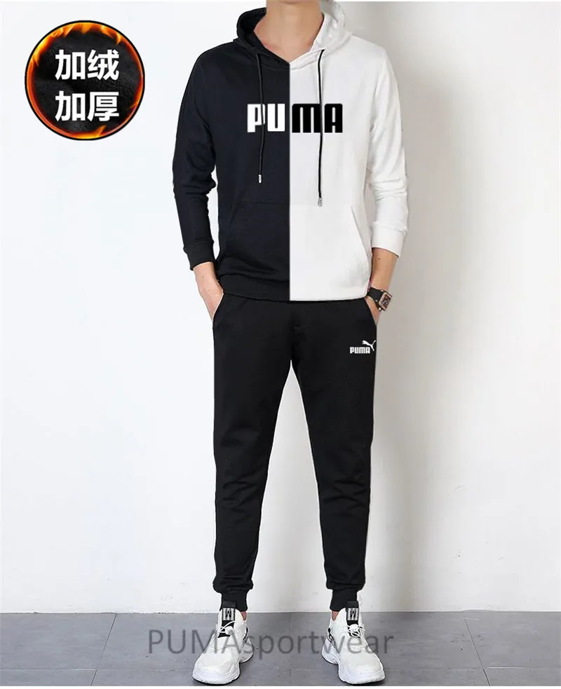 

New Arrival PUMA Classics Logo Men's and Women's Pullover Hoodies and Pants Sweatshirt Set Sportswear Size M-4XL