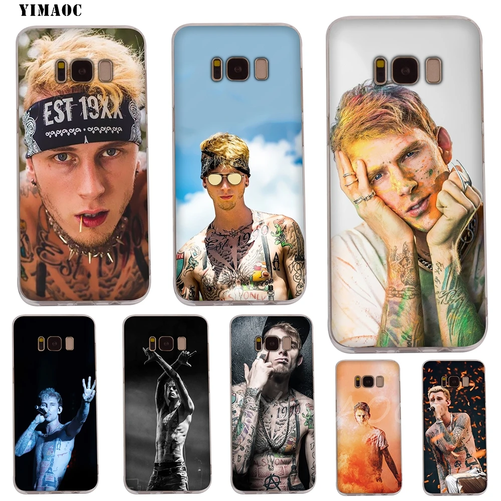 YIMAOC MGK Machine Gun Kelly Soft Case for Galaxy j3 j5 j6 j7 A5 2016 2017 A6 A9 2018 Note 8 9 S7 edge S8 S9 S10 Plus S10e |