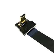 Angled FPV Micro HDMI Male to Micro HDMI FPC Flat Cable 10cm 20cm 30cm 50cm 100cm for Gopro HERO 4 HERO 3 SJCAM SJ5000