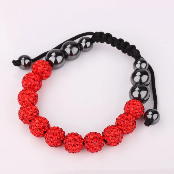 

Big Sale Beads Ball Bohemia Bracelets Women Jewelry 10mm Crystal Stone DIY Braid Resizable Fashion Girls Gift for Women Bangles