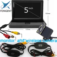 Fongent 5 «Складная TFT ЖК-дисплей монитор автомобиля 5 дюймов автомобиля обратный заднего Парковка мониторы для заднего вида Камера DVD видео плеер