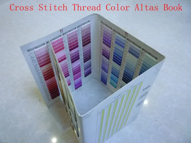 

Embroidery Factory Shop Real Cross Stitch Thread Color Map Book is a Great Aid for you to Choose Accurate Color Free Shipping