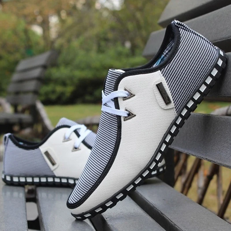 Online Mocasines de verano para Hombre Zapatos casuales zapatillas de moda deslizantes para Hombre Zapatos planos de conducción Zapatos de talla grande 38 47 Zapatillas Hombre Casual