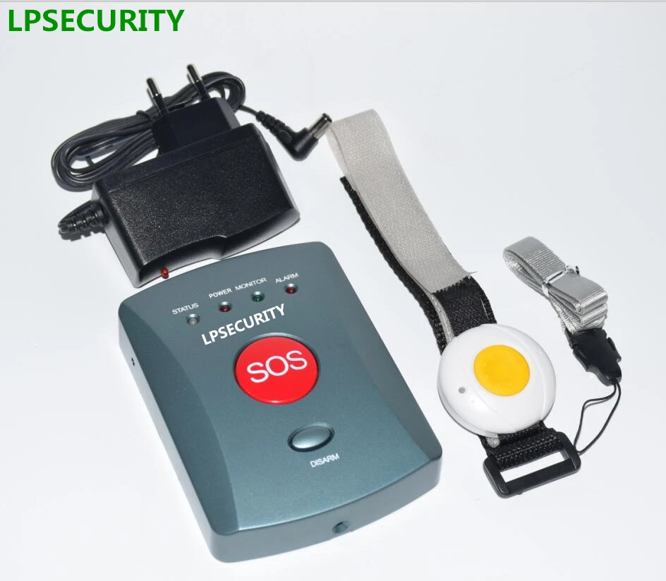 LPSECURITY 1 2 3 4 кнопки передатчика GSM для пожилых людей Система аварийной