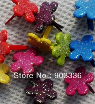 

300pcs/lot 13mm Mixed Color Metal Flower Brads Scrapbooking Valentines Chirstams Gifts Paper Crafts Wedding Invitations Diy