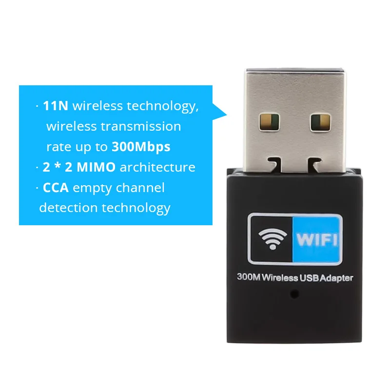 300Mbps Mini USB WiFi Adapter Wireless network Card Wi-fi antenna transmitter External Mini USB Router Receiver RTL8192 (1)