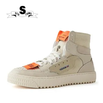 

2018 Men Skateboarding Shoes Man Athletic White High-top Shoes Outdoor Athletic Sport Sneaker Shoes For Walking Zapatillas tm108