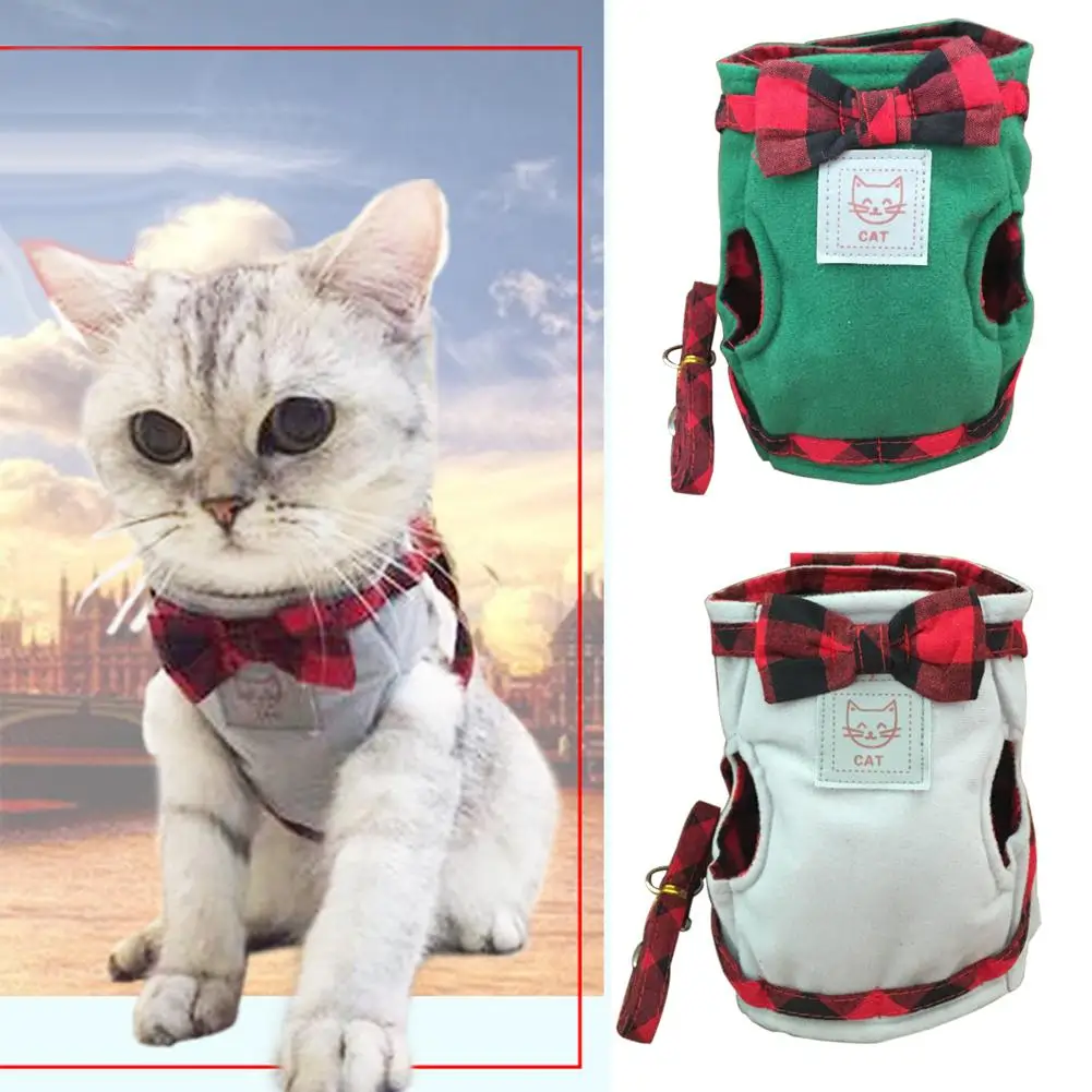 

Pet Cat Harness Jacket Walking Training Hand Grip Straps Leash Traction Belt Small Animals Supplies