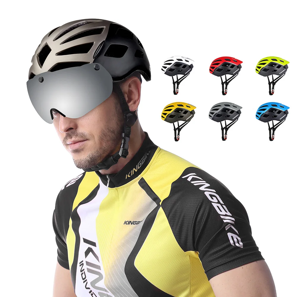 Buy KINGBIKE Goggle Cycling Helmet women men integrally molded Road