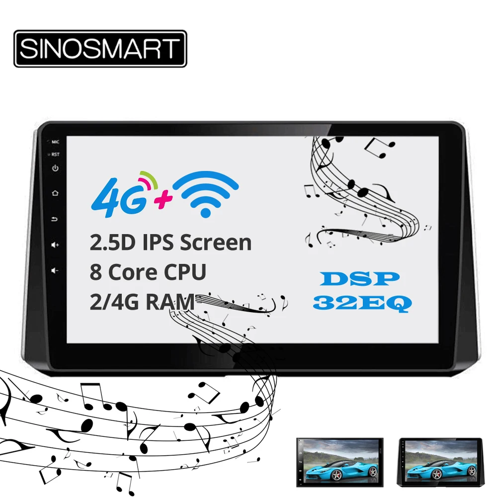 

Sinosmart Android 8.1 IPS/QLED 2.5D screen car gps radio navigation player for Toyota Corolla Prius Sienna fortunner 2017-2019