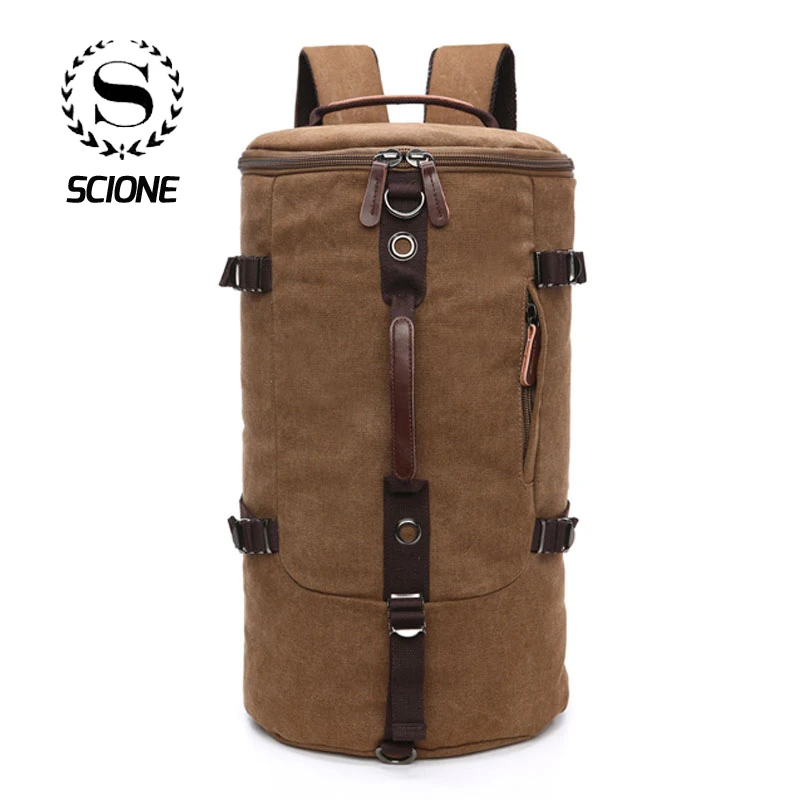 Buy Scione Men Large Capacity Cylinder Travel Backpack