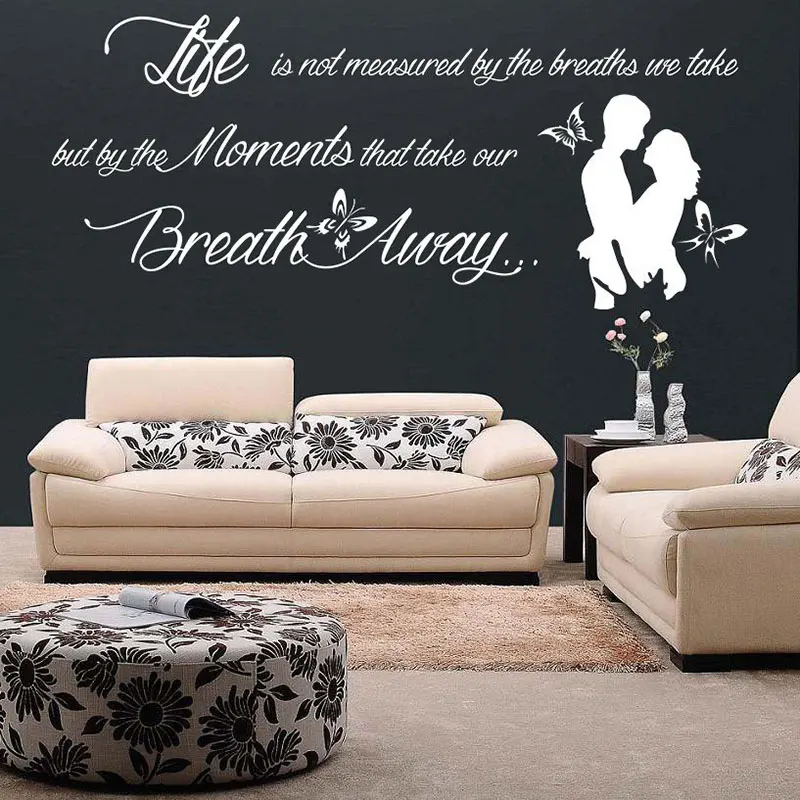 Vinyl Wall Decal Quotes Life is not Measured By The Breathes