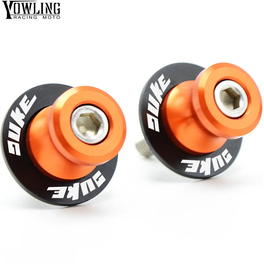 

2018 good High Quality CNC M10 Swingarm Spools slider stand screws Orange For KTM DUKE 125 200 390 2013-2018 DUKE 250 2017-2018