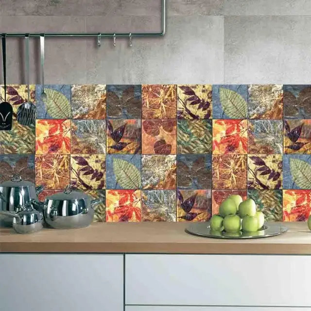Vintage Retro Tiles Stickers Waterproof Bathroom Wallpaper Wall Vintage Retro Tiles Stickers Waterproof Bathroom Wallpaper Wall Sticker Diy Removable Vinyl Decal Home Decor Mural
