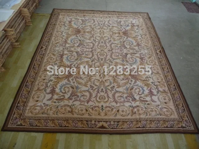 

Antique Needlepoint Throw Vintage Royal Design With Floral Embroidery Points New Listing Wool Knitting Carpets