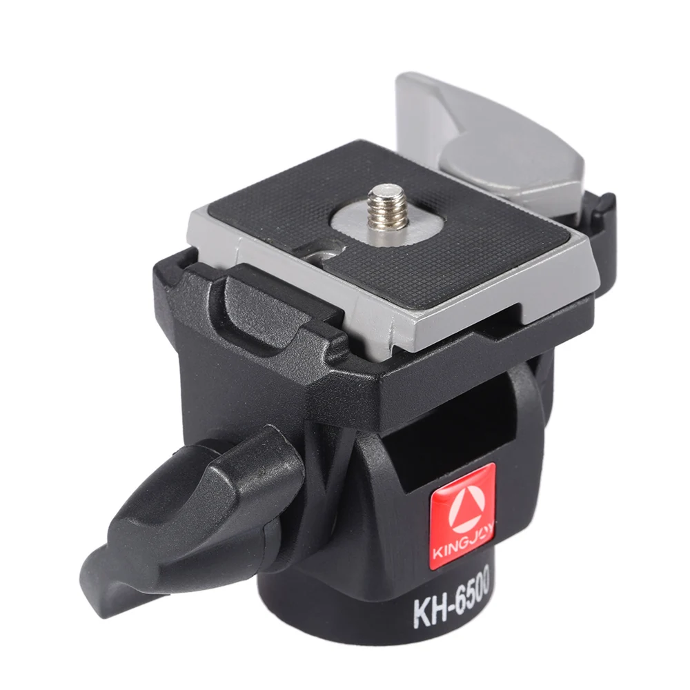 Kingjoy Kh-6500, портативный штатив для камеры, шаровая Головка, монопод из алюминиевого сплава, поворотная наклонная головка для Canon, Nikon, sony, максимальная нагрузка - Цвет: Black