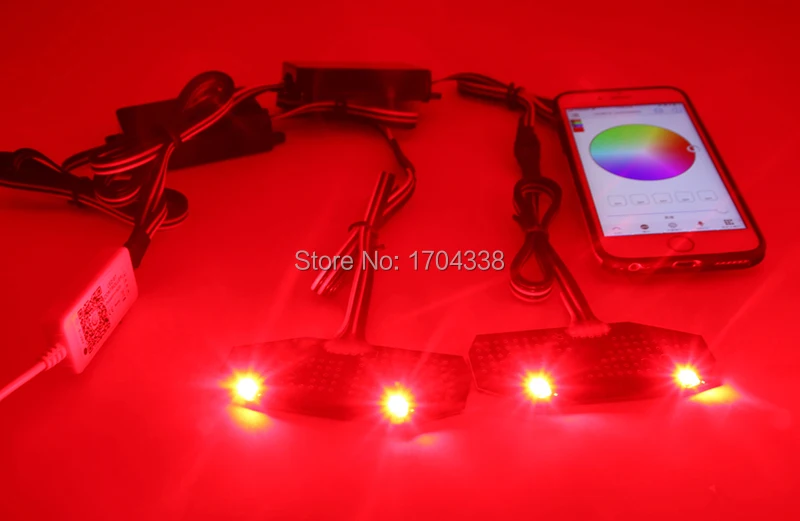  1 Set RGBW Multicolor LED DRL Board Lighting Kit For 2013-2014 Ford Mustang Smartphone Remote Contr