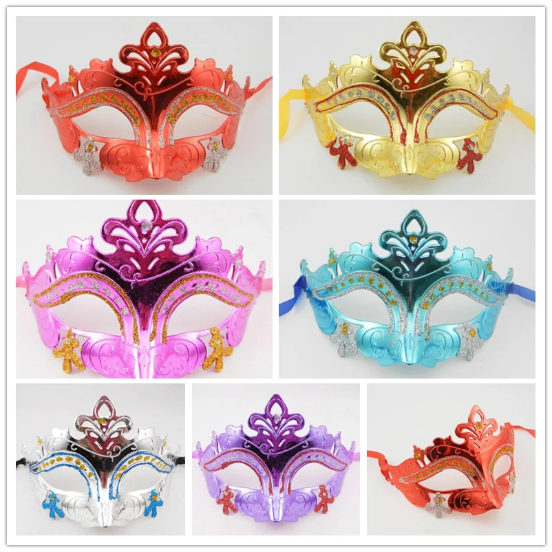

6 Color Sexy Venetian Masquerade Gold Mardi Gras Costume Mascaras Halloween Mask Laser Cut Metal Carnival Wedding Parties Masks