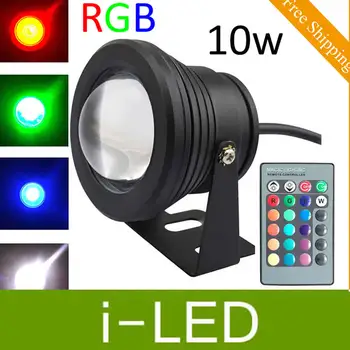 

4pcs/lot RGB 10W DC12V underwater led fountain lights led pool lamp pond light IP68 under water led light EC&ROHS