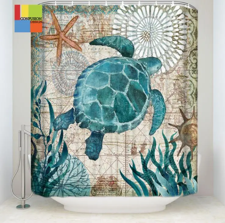 turtle shower curtain