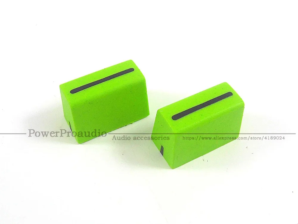 20pcs/lots Channel Crossfader Fader Cap Knob For RANE 56 RANE TTM56 TTM 56s(green)
