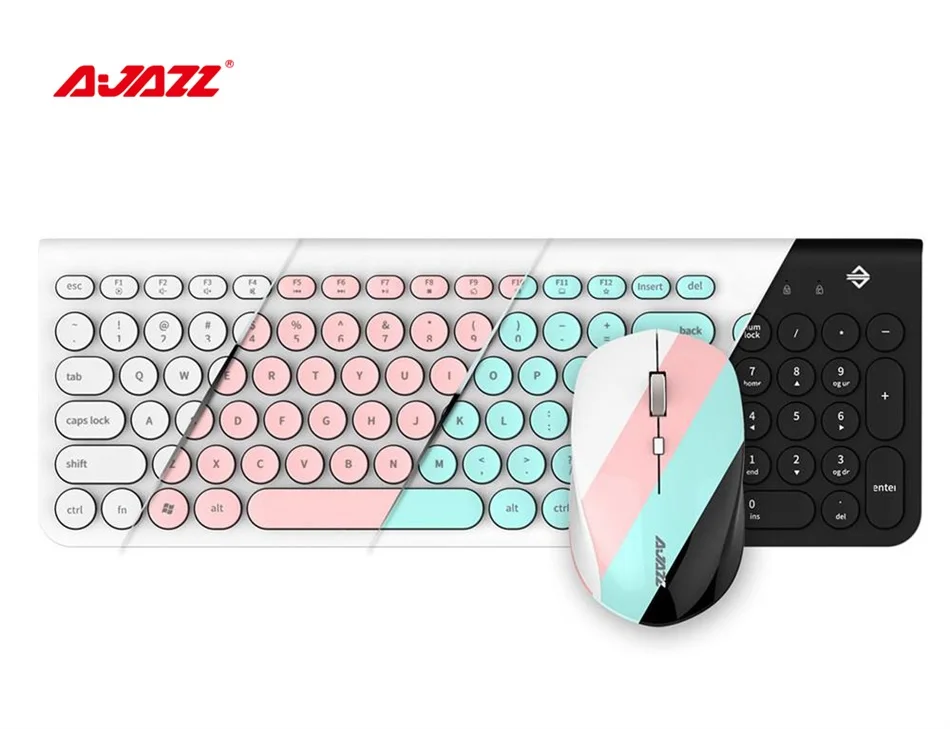Ajazz 325i 96 key keyboard gaming 2.4G wireless pc gamer wireless mouse kit keycap gaming pc gamer combo (1)