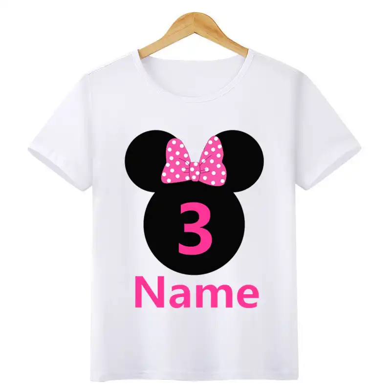 男の子 女の子の誕生日番号弓漫画プリントtシャツ子供トップス子供デザインお名前と電話番号かわいいtシャツ Tシャツ Aliexpress