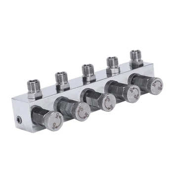 

Airbrush Air Hose Splitter Accessories With Regulated Metering & 1/4 Inch Bsp Female Inlet+1/8 Inch Male Air Outlet