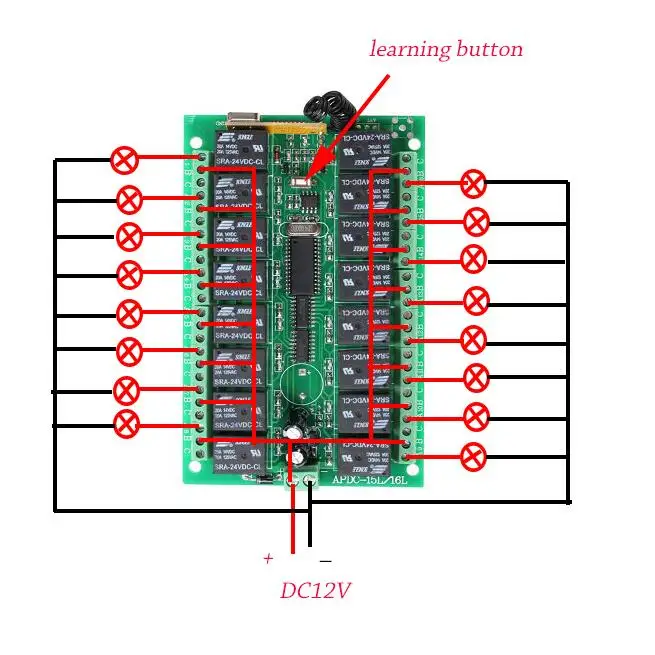 DC 12 V 24 V 16 CH 16CH RF беспроводной пульт дистанционного управления, передатчик+ приемник, 315/433. 92 MHZ