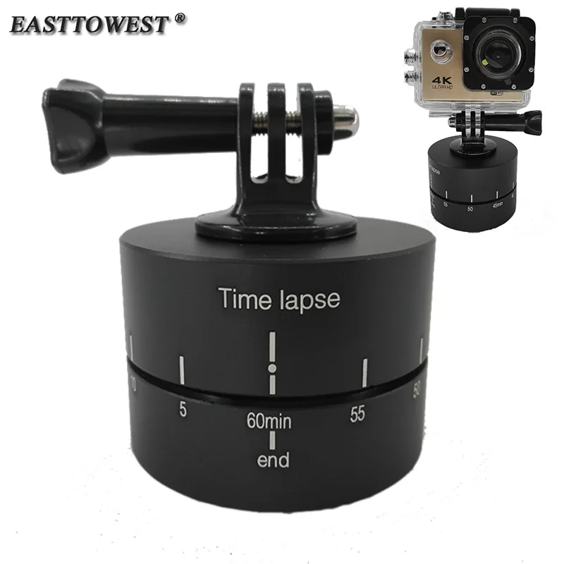 Prix pour Go Pro Accessoires 60 Munites 360 Degrés Panoramique Tournant Time Lapse pour DSLR Gopro Hero 4 3 Xiaomi Yi SJ4000 Camera Action Prix pour Go Pro Accessoires 60 Munites 360 Degrés Panoramique Tournant Time Lapse pour DSLR Gopro Hero 4 3 Xiaomi Yi SJ4000 Camera Action