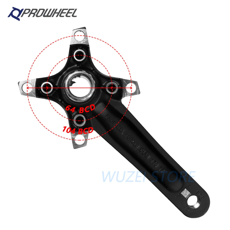 Prowheel 104 BCD mtb шатун со звездочками для велосипеда пластины 170 мм/30/32/34/36/38 T Круглый звездочки шатун для горного велосипеда комплект велосипед Запчасти