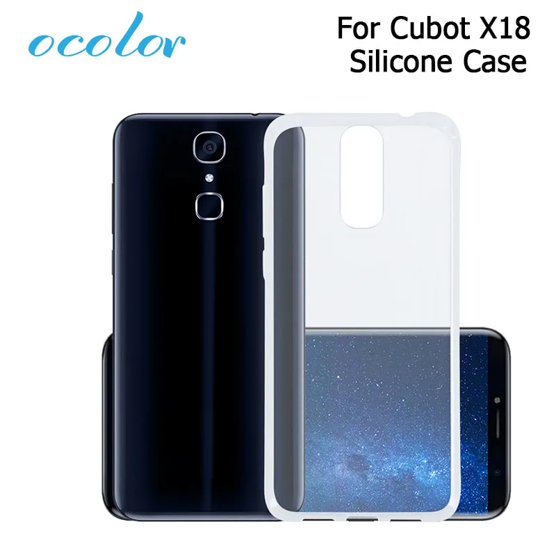 ocolor For Cubot X18 Transparent Silicone Case Anti-knock Soft Back Cover Protective TPU Mobile Accessories |