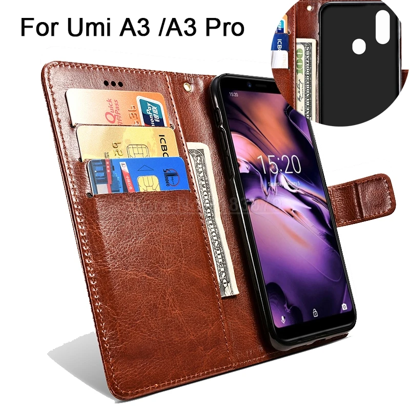 Кожаный чехол-кошелек для UMIDIGI A3 Umi A3, чехол из искусственной кожи, винтажный флип-чехол для UMIDIGI A3 Pro, Модный чехол для телефона, держатель для карт