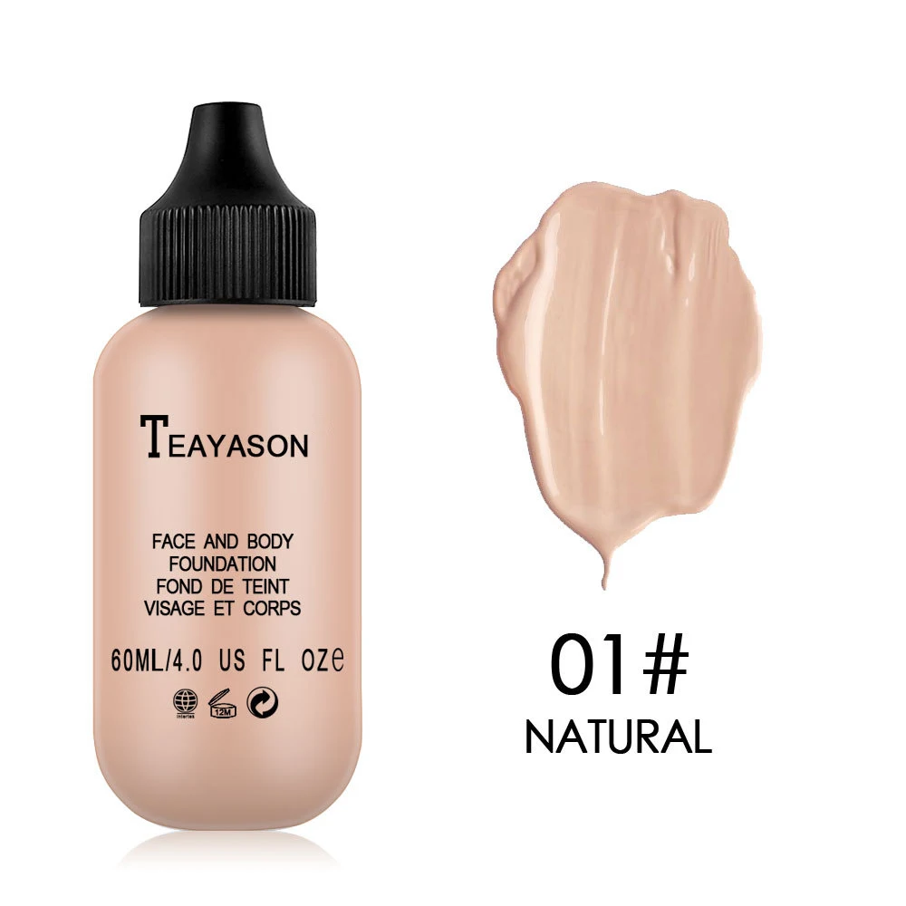 TEAYASON beauty, 60 мл, тональный крем, мягкий, матовый, стойкий, контроль жирности, консилер, увлажняющий, жидкий, тональный крем, макияж, TSLM1 - Цвет: 01