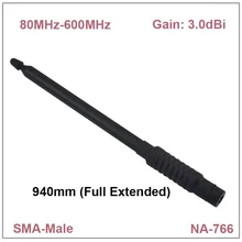 Нагоя NA-766 SMA-Male 80-600 МГц раздвигающаяся антенна VHF/UHF Ham Радио портативная телескопическая антенна
