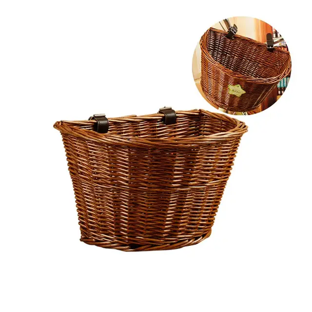 Wicker Bicycle Basket Bike Accessories World