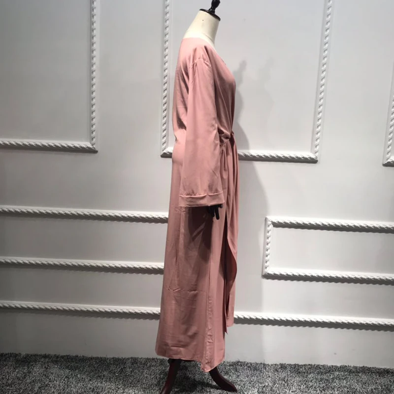 Кафтан абайя мусульманское платье Дубай, Турция Рамадан кафтан Marocain Vestidos бандажные платья Хиджаб турецкий Elbise Исламская одежда