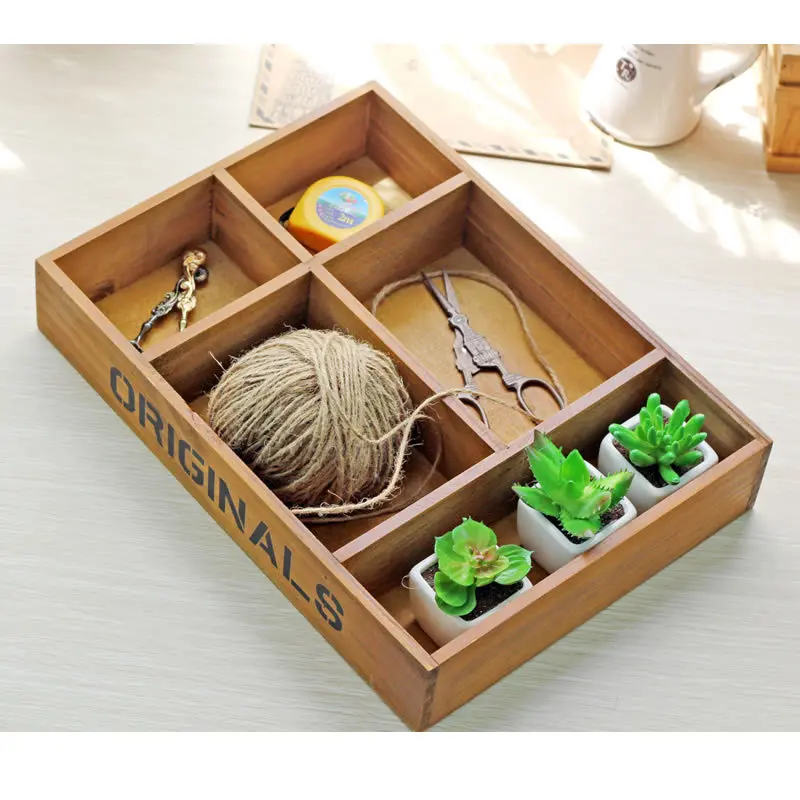 Wood Pallets Storage Box Treasure Chests Vintage Retro Wooden Boxes Plant Tray Antique Trinket Cosmetic Home Decor | Дом и сад