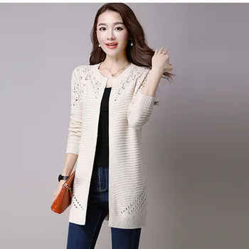 

Summer Crochet Women Cardigans Knitted Hollow Black Cardigan Sweater Coat Outwear Yellow Knitwear New Arrival Womens Clothing