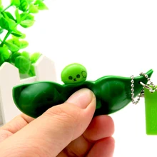 Divertido frijoles anti stress relief bola blanda Juguetes gadgets Colgantes anti stress Ball squeeze Funny gadgets llavero