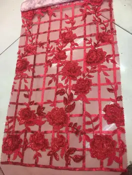 

Free shipping by DHL high quality DiuDiu-51411 sequins lace Fabric paillette lace fabric with flower pattern