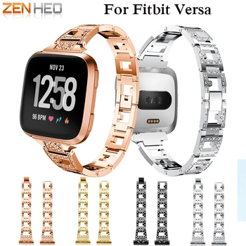 

ZENHEO Alloy Stainless Steel Strap Replacement Watch Band Bracelet Belt for fitbit versa Smart Watch wristband 2018 New Arrival