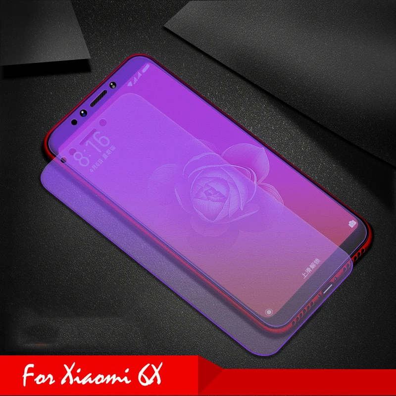 

EXUNTON For XiaoMi Mi A2 A1 6X 5X Full Coverage Anti Blue Matte Frosted Anti fingerprints Tempered Glass 9H Screen Protector