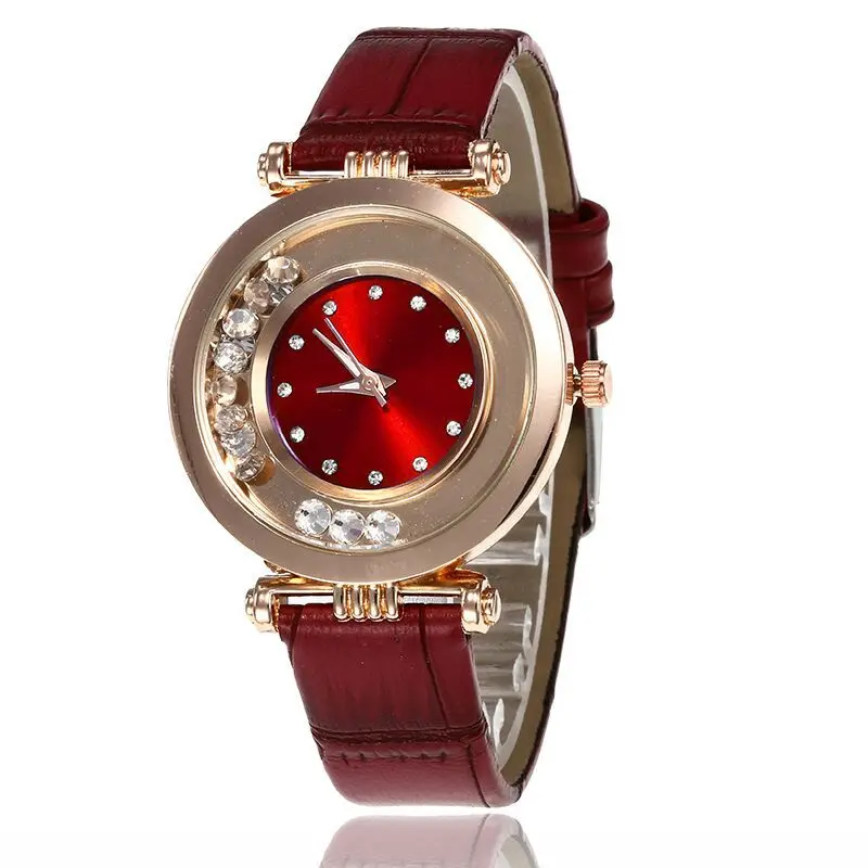 Montre femme 2019 новый модный бренд золото кристалл кожа женские наручные часы