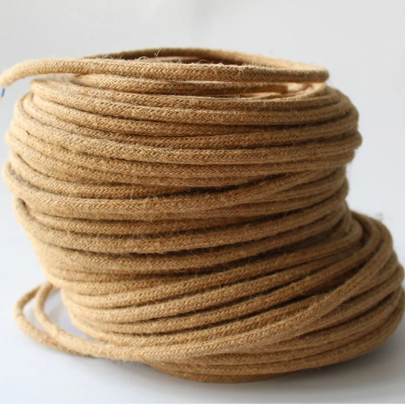 

2*0.75mm2 5M/Lot Edison Vintage Round Electrical Wire Loft Rope Cable Retro Textile Braided Cable Pendant Light Wire Lamp Cord